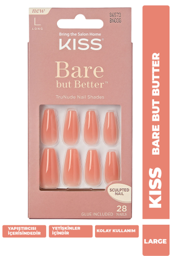 Kiss Jel Takma Tırnak Extra Uzun Nude Ombre - 1