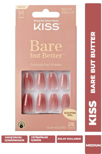 Kiss Jel Takma Tırnak Uzun Kahverengi Ombre - 1