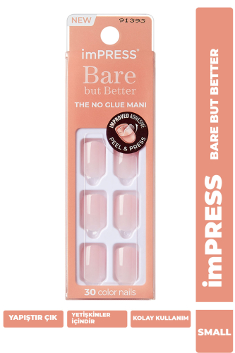 imPRESS Kendinden Yapışkanlı Takma Tırnak Kısa Pudra Ombre - 1