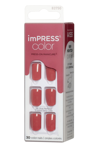 İmpress Color Kendinden Yapışkanlı Takma Tırnak Kısa Açık Kırmızı - 3