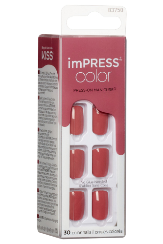 İmpress Color Kendinden Yapışkanlı Takma Tırnak Kısa Açık Kırmızı - 2