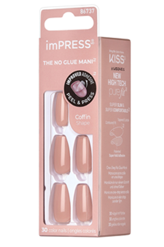 İmpress Color Kendinden Yapışkanlı Takma Tırnak Uzun Nude Kiremit - 3