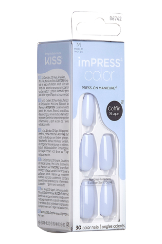 İmpress Color Kendinden Yapışkanlı Takma Tırnak Mavi Uzun - 2