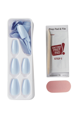 İmpress Color Kendinden Yapışkanlı Takma Tırnak Mavi Uzun - 4