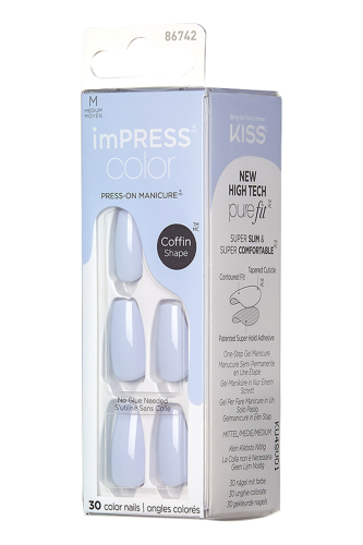 İmpress Color Kendinden Yapışkanlı Takma Tırnak Mavi Uzun - 3