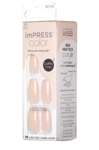 İmpress Color Kendinden Yapışkanlı Takma Tırnak Uzun Nude - 3