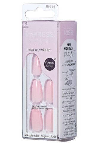 İmpress Color Kendinden Yapışkanlı Takma Tırnak Uzun Nude Pembe - 3