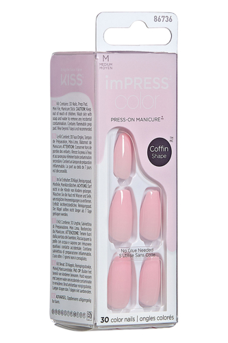 İmpress Color Kendinden Yapışkanlı Takma Tırnak Uzun Nude Pembe - 2