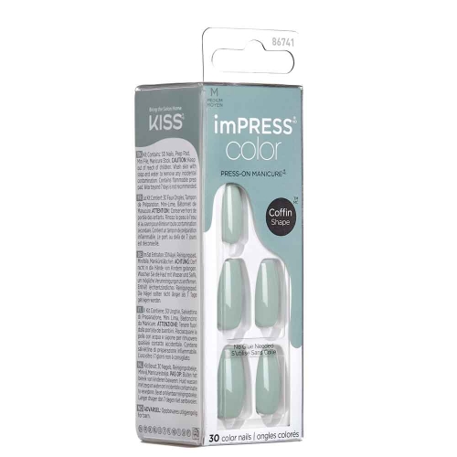 İmpress Color Kendinden Yapışkanlı Takma Tırnak Uzun Yeşil - 2