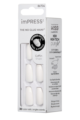 İmpress Color Kendinden Yapışkanlı Takma Tırnak Uzun Beyaz - 3