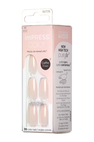 İmpress Color Kendinden Yapışkanlı Takma Tırnak Uzun Nude - 3