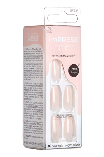 İmpress Color Kendinden Yapışkanlı Takma Tırnak Uzun Nude - 2