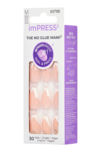 İmpress Kendinden Yapışkanlı Takma Tırnak Uzun Oval French Taşlı - 3