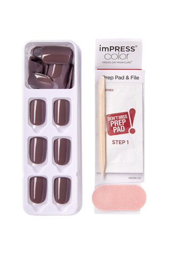 İmpress Color Kendinden Yapışkanlı Takma Tırnak Kısa Kahve - 4