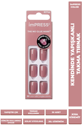 İmpress Color Kendinden Yapışkanlı Takma Tırnak Kısa Kiremit - 1