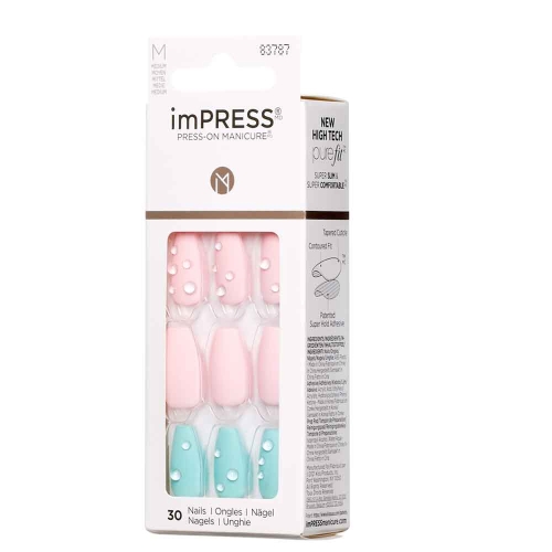 İmpress Kendinden Yapışkanlı Takma Tırnak Uzun Pembe Yeşil - 2
