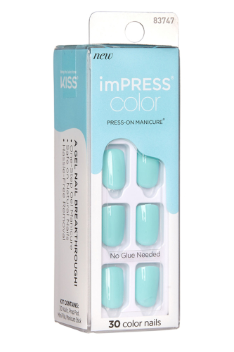 İmpress Color Kendinden Yapışkanlı Takma Tırnak Kısa Yeşil - 2