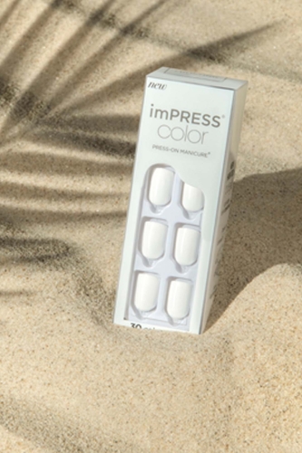 İmpress Color Kendinden Yapışkanlı Takma Tırnak Kısa Beyaz - 5