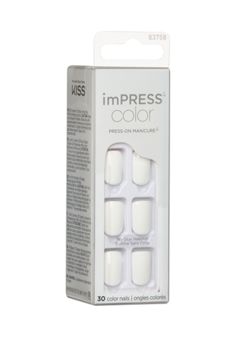 İmpress Color Kendinden Yapışkanlı Takma Tırnak Kısa Beyaz - 2