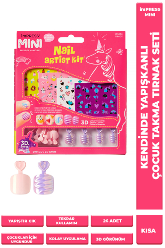 İmpress Mini Kendinden Yapışkanlı Çocuk Takma Tırnağı Seti - 1