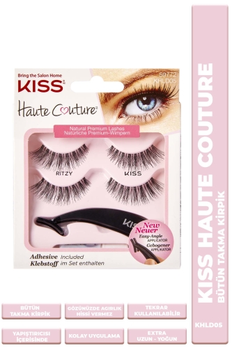 Kiss Bütün Doğal Takma Kirpik 2li %100 İnsan Saçı Yoğun - KISS