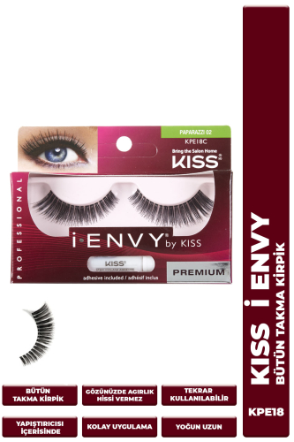 Kiss Bütün Doğal Takma Kirpik %100 İnsan Saçı Extra Yoğun Extra Uzun - 1